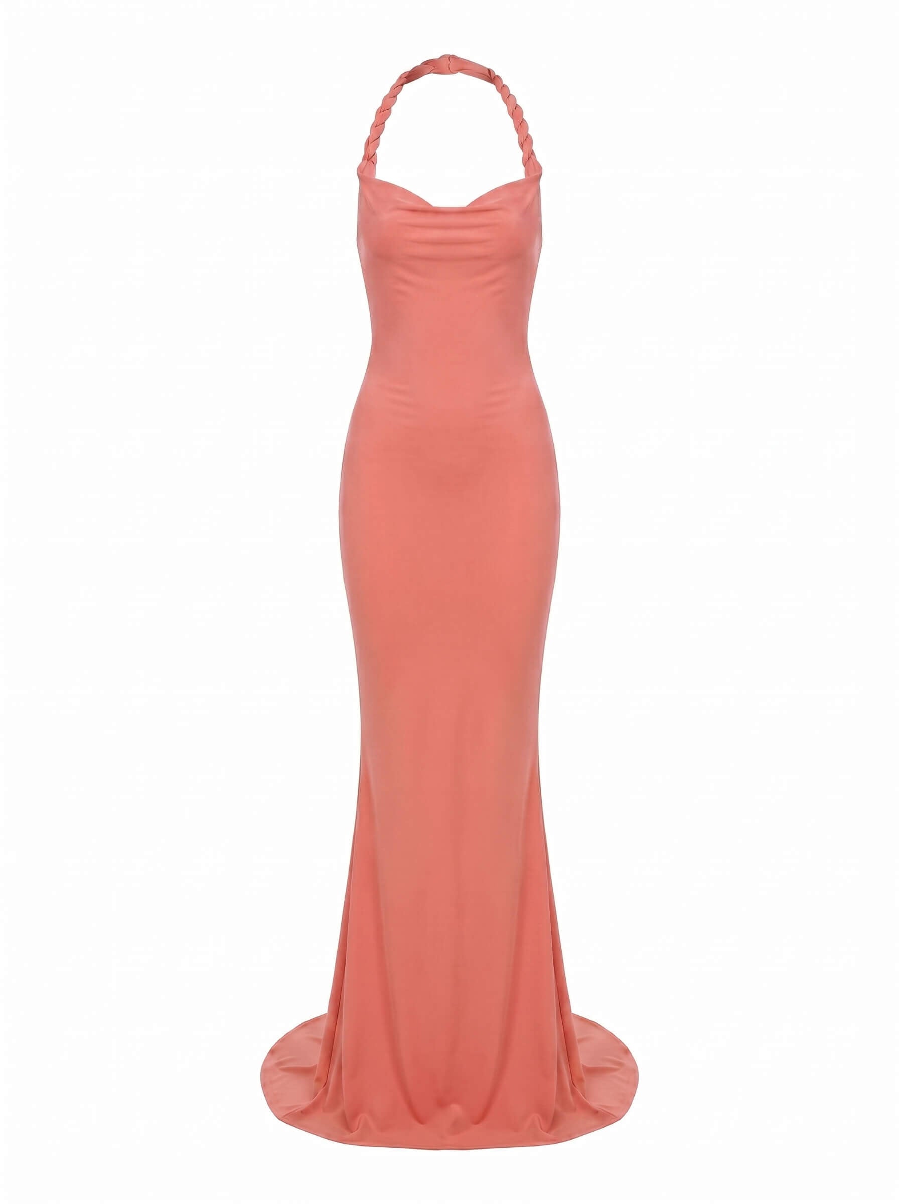 Damen-Maxikleid mit Carmen-Ausschnitt und figurbetonter Silhouette