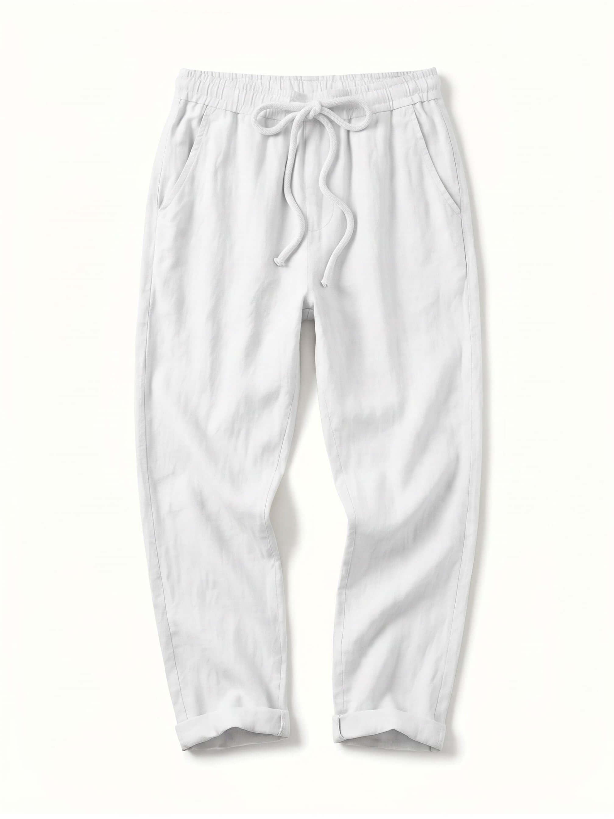 Damenhose mit Tunnelzug und umgeschlagenem Saum