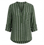 Damen Sommerbluse mit Streifen – Leichter & Müheloser Stil