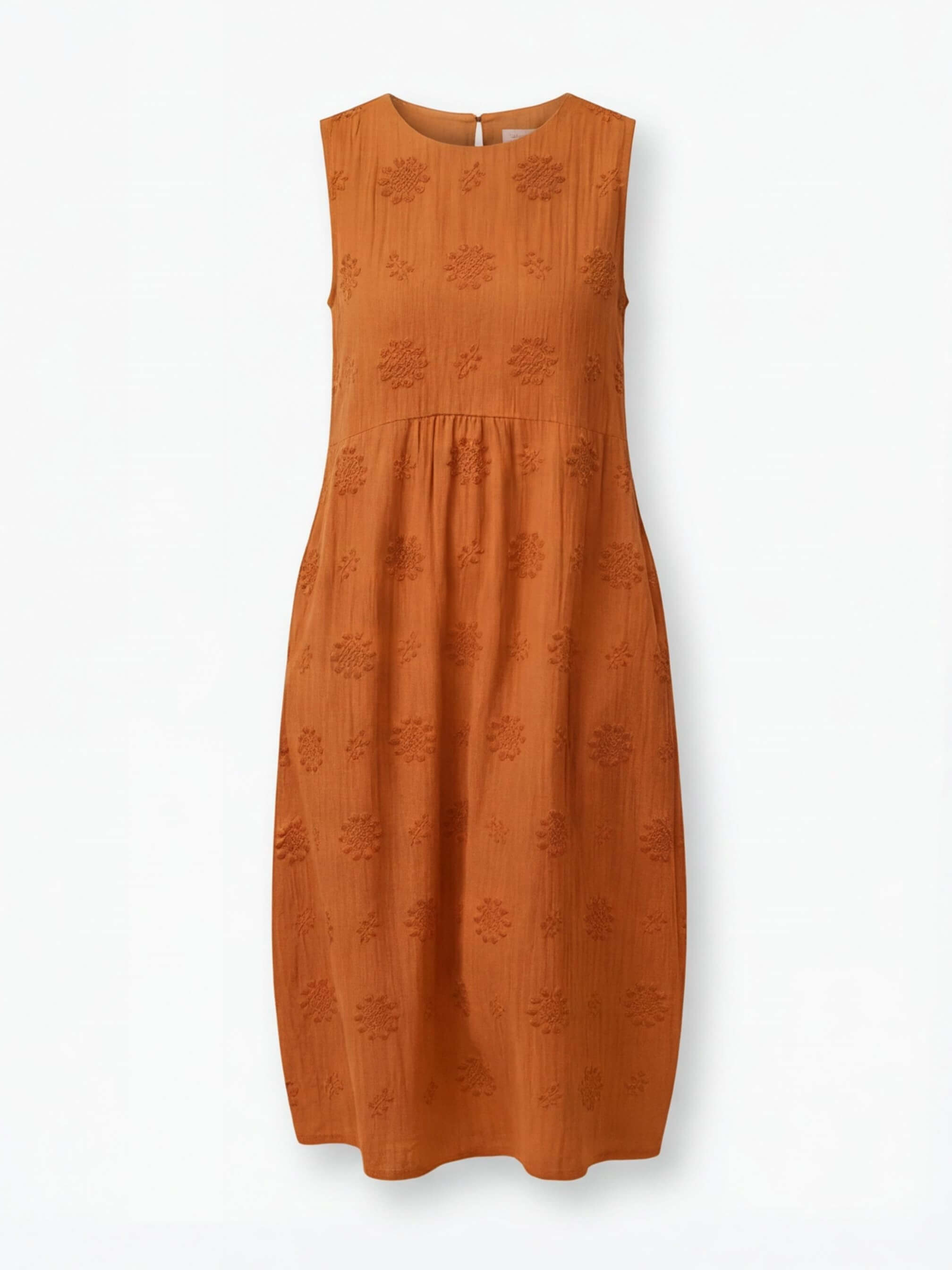 Besticktes ärmelloses Midi-Kleid für Damen