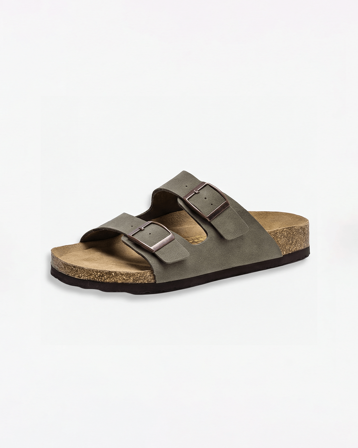 Damen Slide-Sandalen – mit Doppel-Schnallen