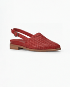 Damen Slingback-Ballerinas – Geflochtene Optik mit spitzer Kappe