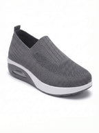 Damen Keil-Sneaker – Slipper in Strickoptik - Orthopädisch