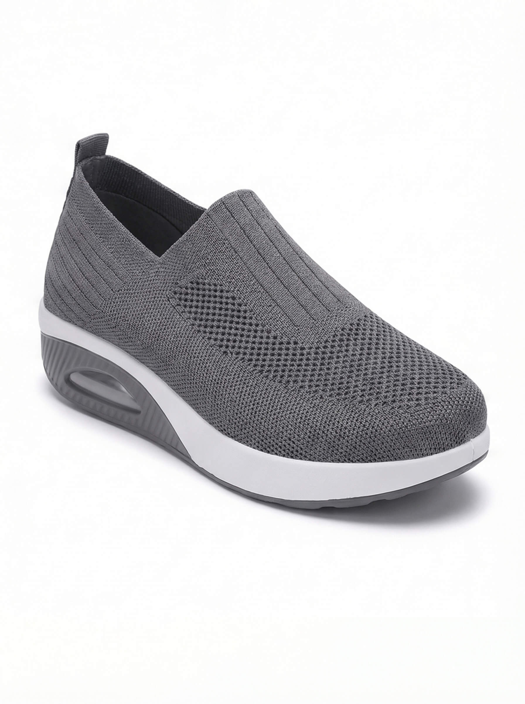 Damen Keil-Sneaker – Slipper in Strickoptik - Orthopädisch