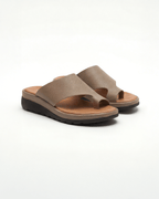 Damen Slide-Sandalen mit Zehenschlaufe – Plateausohle