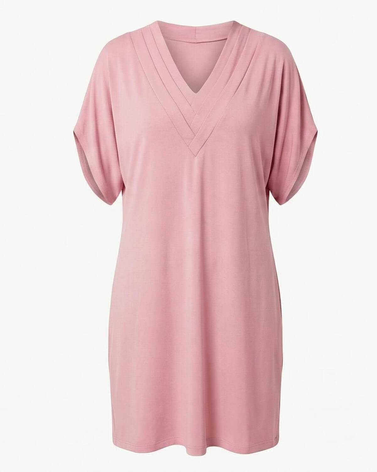 Elegantes Damenkleid mit V-Ausschnitt und kaschierender Passform