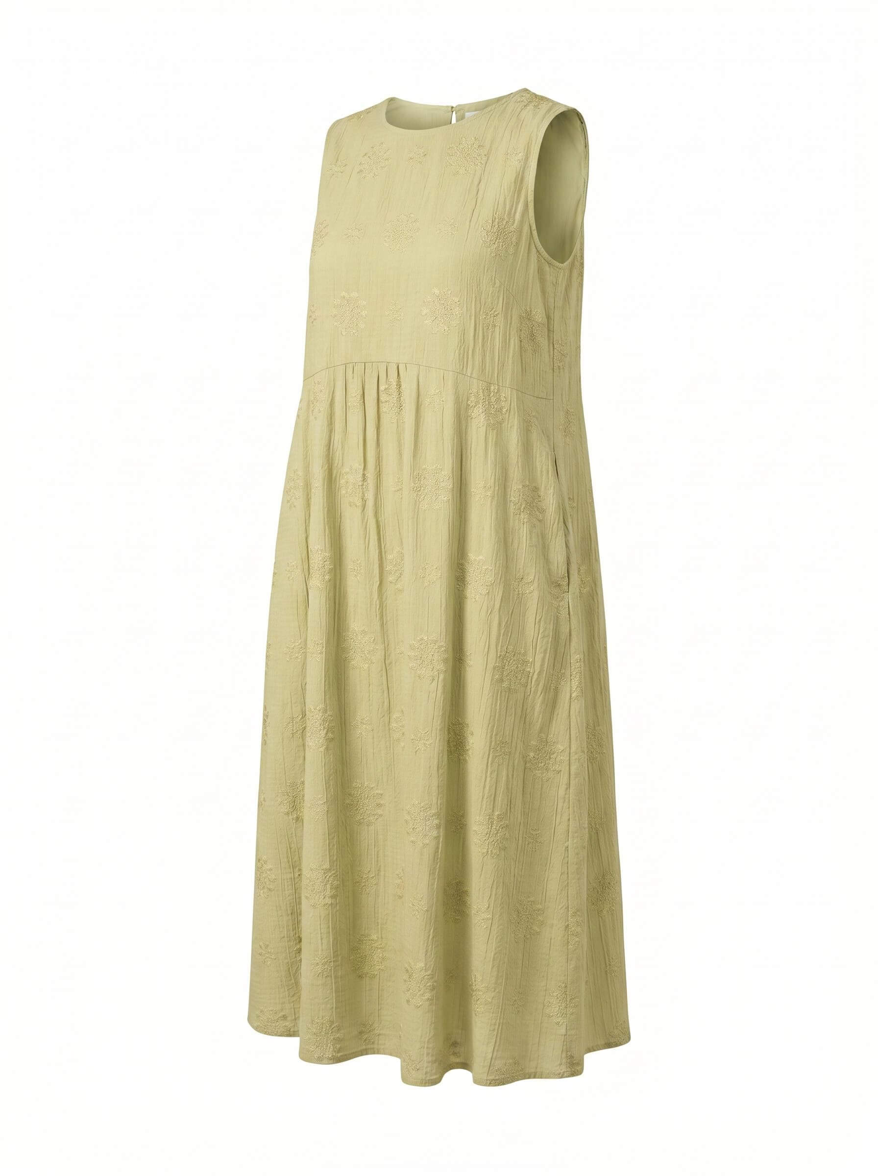 Besticktes ärmelloses Midi-Kleid für Damen