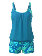 Damen-Tankini-Set mit Blumenmuster und Boyshort