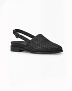 Damen Slingback-Ballerinas – Geflochtene Optik mit spitzer Kappe