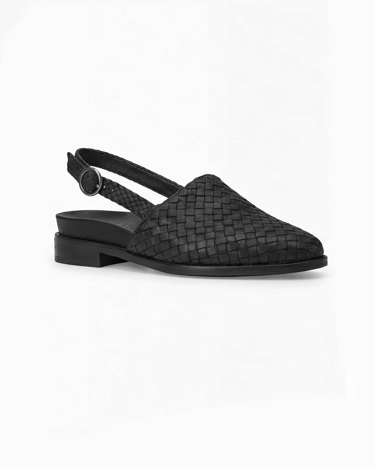 Damen Slingback-Ballerinas – Geflochtene Optik mit spitzer Kappe