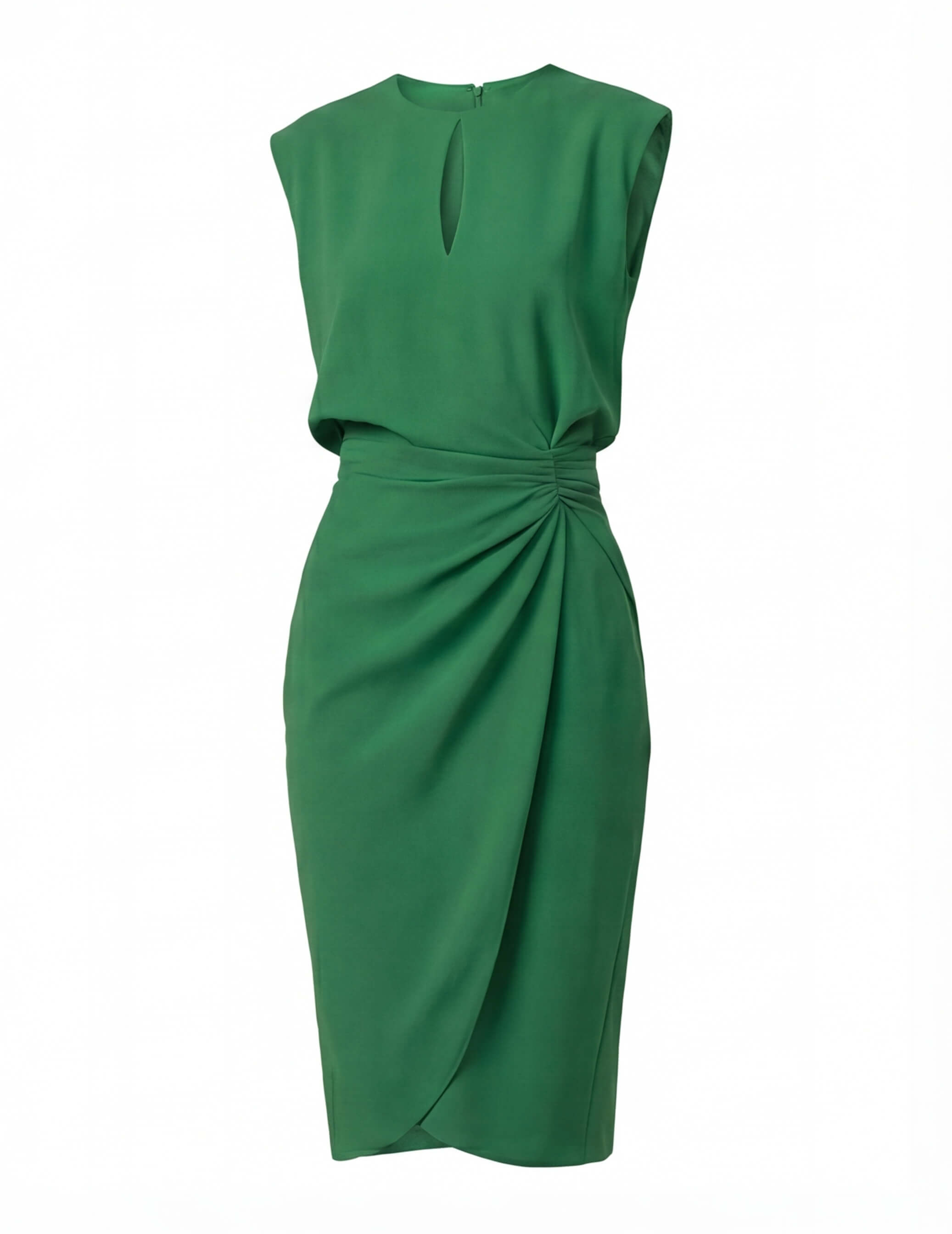 Elegantes Damen Midi-Cocktailkleid mit Keyhole-Ausschnitt