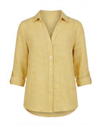Damen Bluse mit Blumenmuster – Knopfleiste