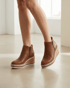 Botines de plataforma para mujer: con cremallera lateral