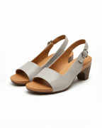 Damen Sandalen mit Blockabsatz – Minimalistisches Slingback-Design