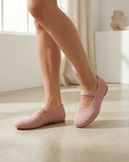 Damen Ballerinas in Strickoptik – Mary-Jane-Stil