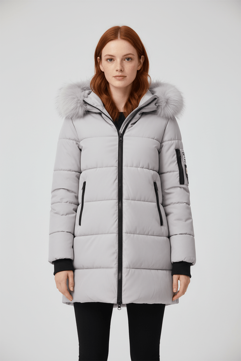 Ashford | Alannah – Women’s Quilted Insulated Parka Jacket with Fur Collar