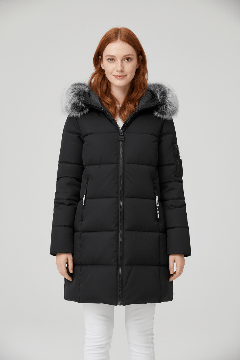 Ashford | Alannah – Women’s Quilted Insulated Parka Jacket with Fur Collar