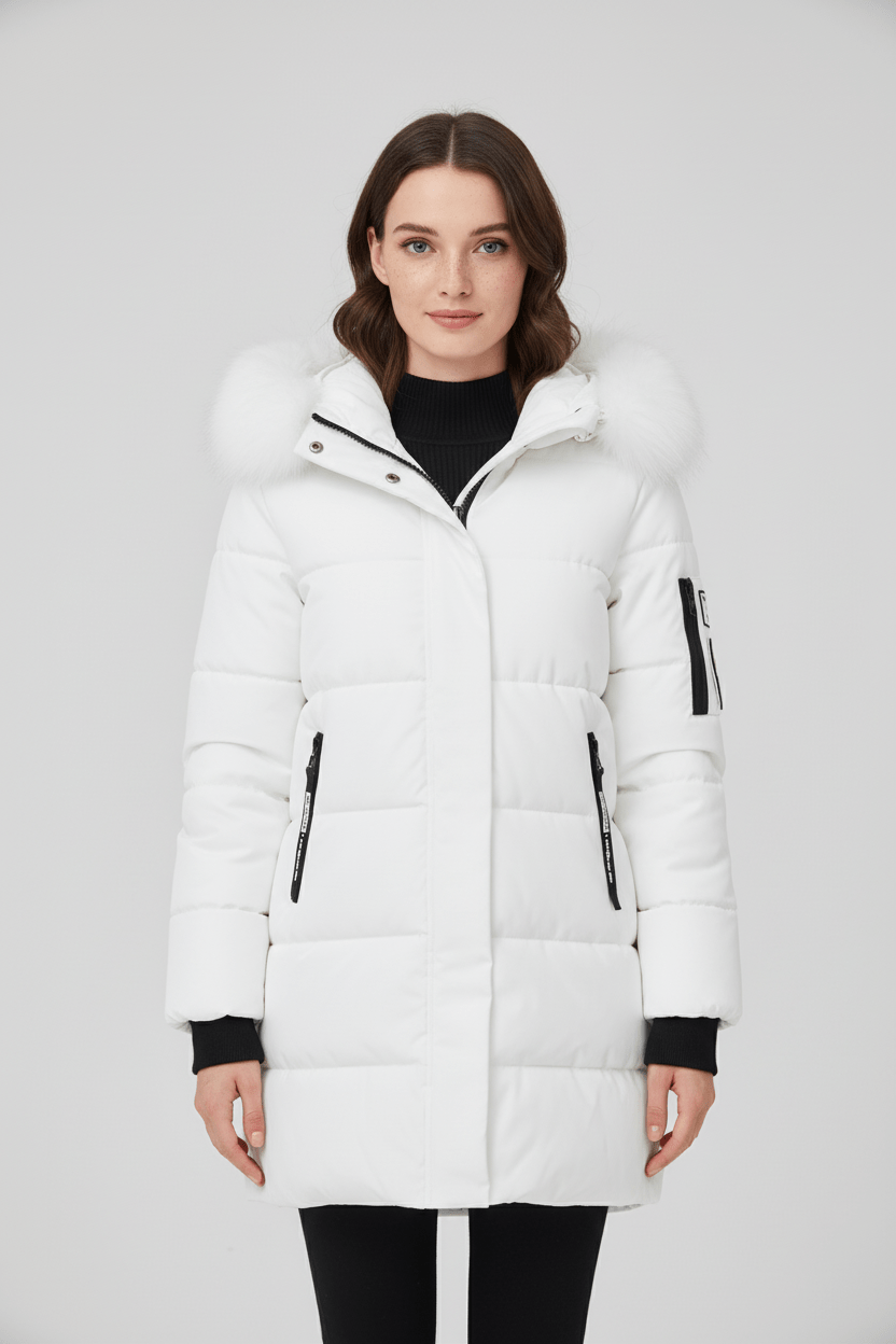 Ashford | Alannah – Women’s Quilted Insulated Parka Jacket with Fur Collar