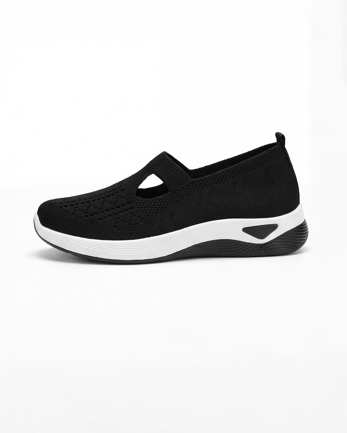 Damen Freizeit-Sneaker – Knit Slip-On mit Cutouts