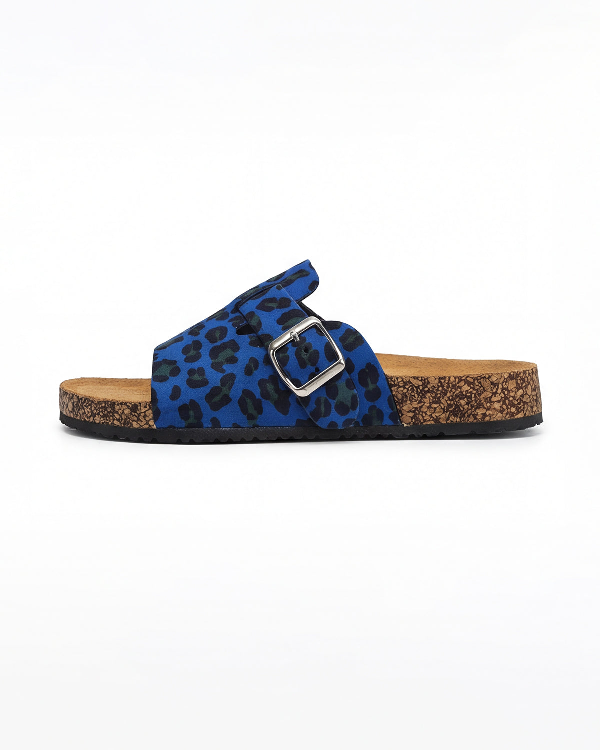 Damen Slides mit Schnalle – Leopardenmuster