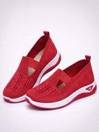 Damen Freizeit-Sneaker – Knit Slip-On mit Cutouts