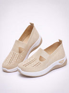 Damen Freizeit-Sneaker – Knit Slip-On mit Cutouts