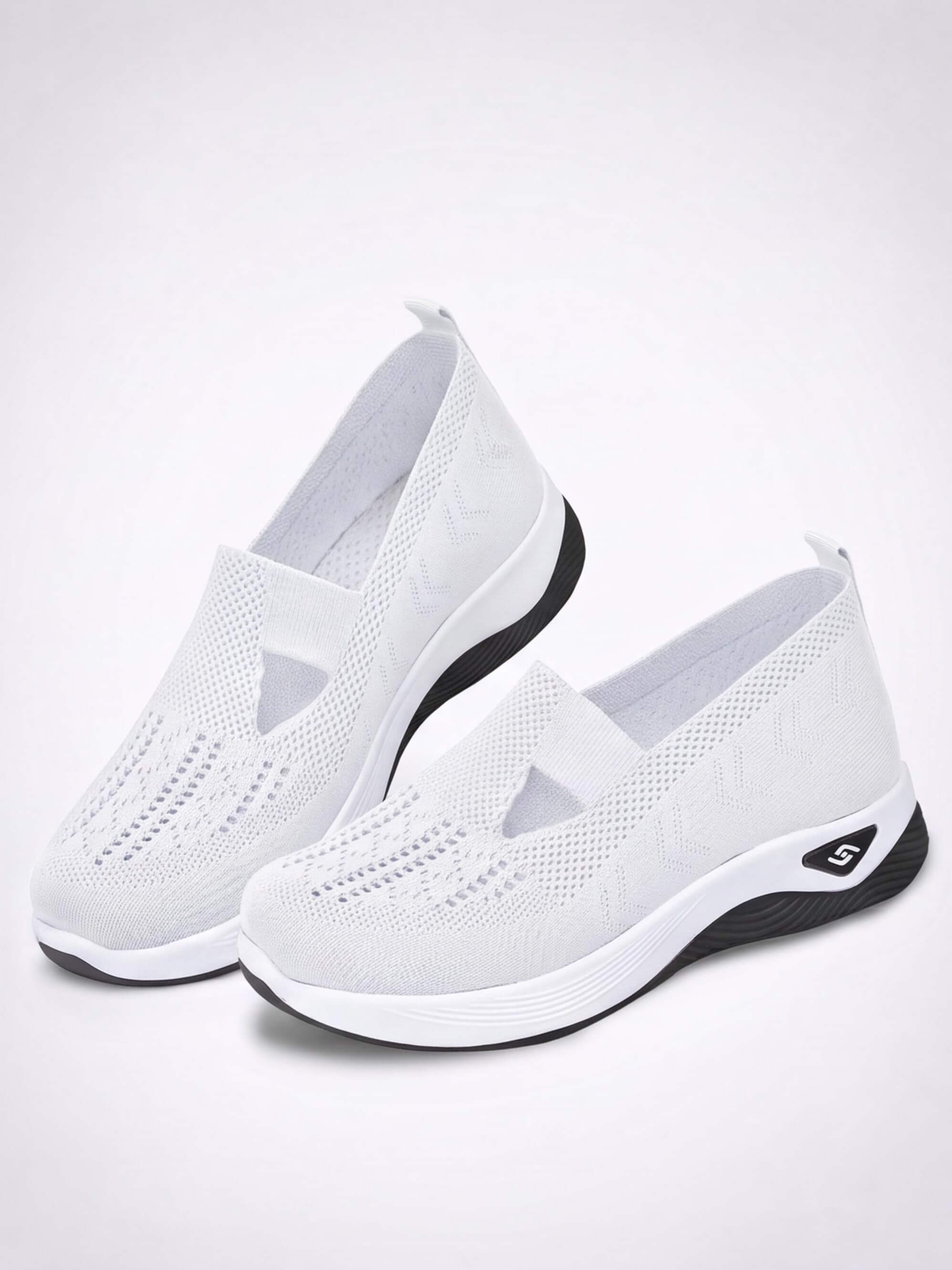 Damen Freizeit-Sneaker – Knit Slip-On mit Cutouts