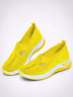 Damen Freizeit-Sneaker – Knit Slip-On mit Cutouts