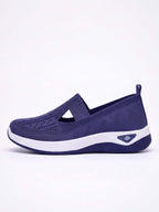 Damen Freizeit-Sneaker – Knit Slip-On mit Cutouts