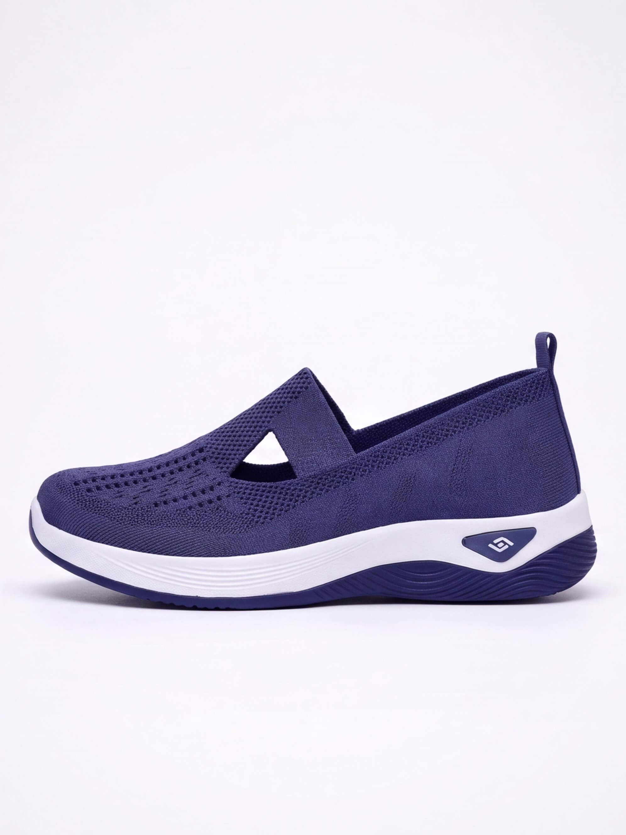 Damen Freizeit-Sneaker – Knit Slip-On mit Cutouts