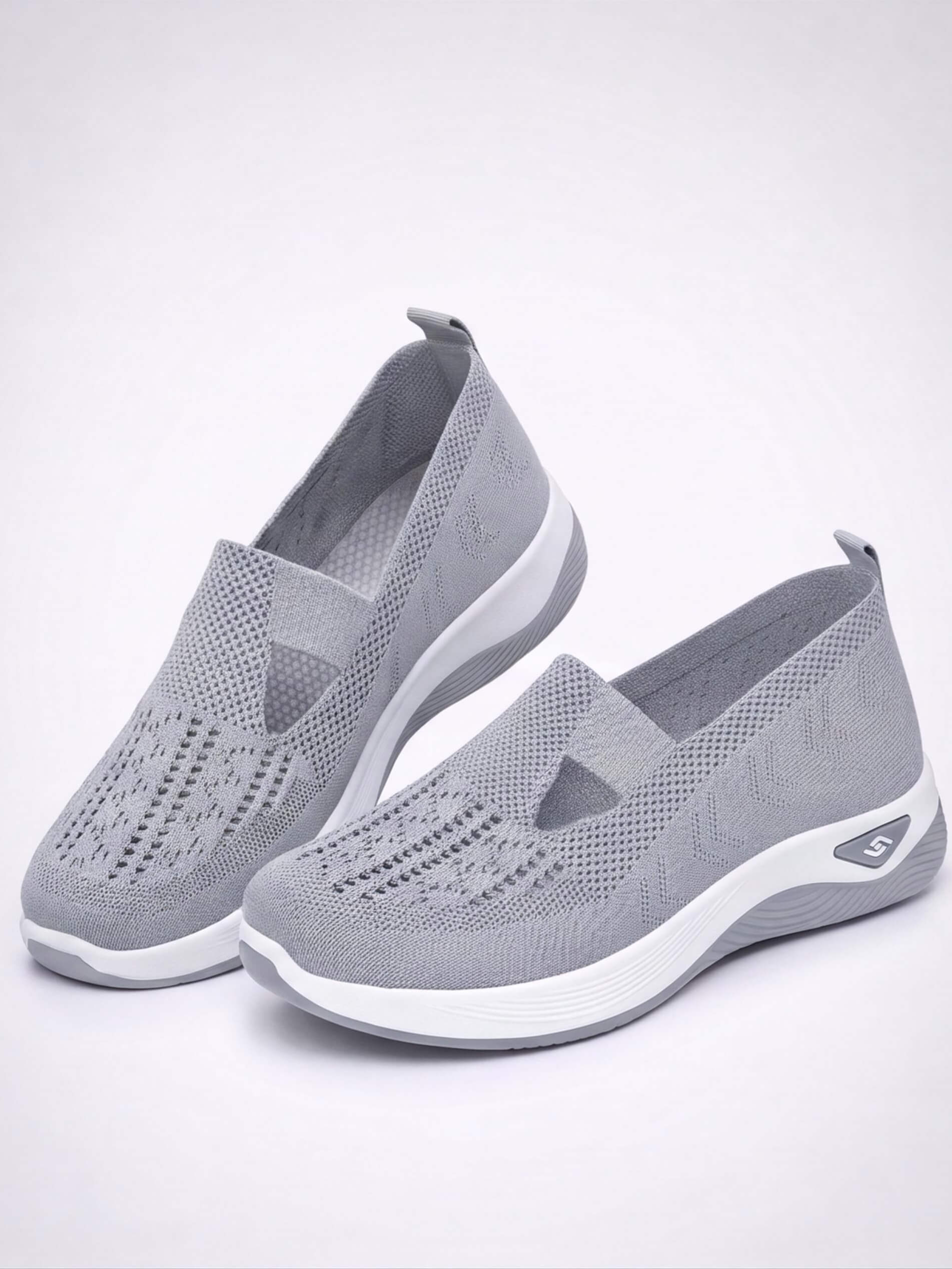 Damen Freizeit-Sneaker – Knit Slip-On mit Cutouts