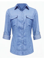 Damen Oversized Denim Hemd