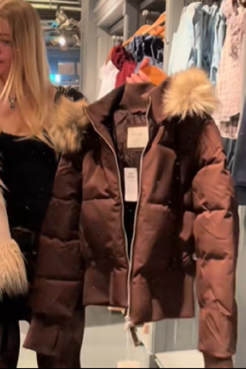 Damen Gestepptes Winterjacke - Abnehmbare Kapuze & Elastische Bündchen