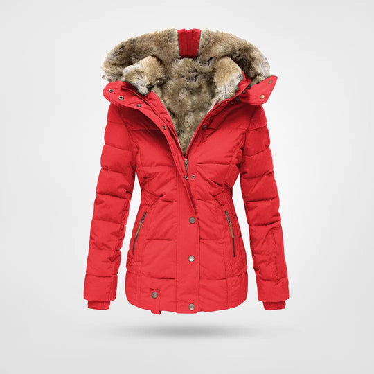 Damen Winterjacke – Gefüttert – Warme Parka mit Fellkapuze