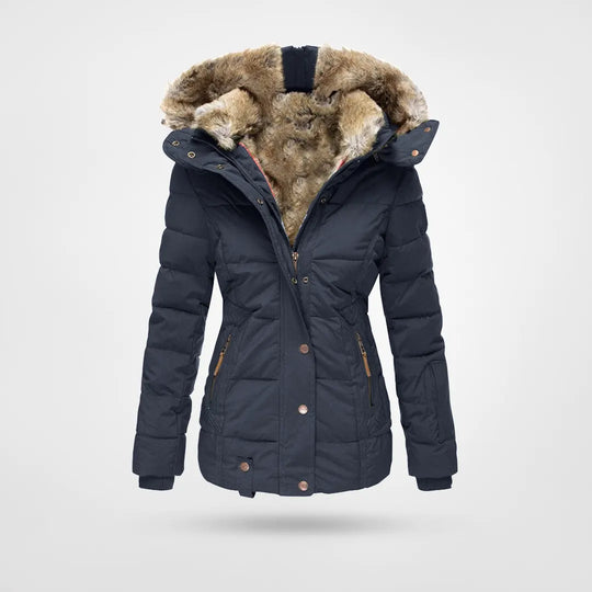 Damen Winterjacke – Gefüttert – Warme Parka mit Fellkapuze