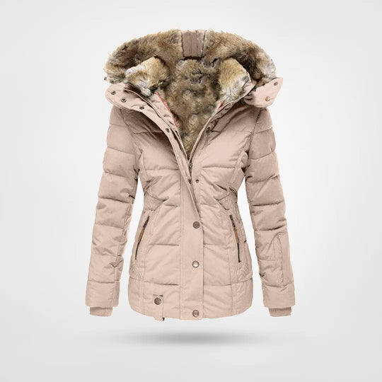 Damen Winterjacke – Gefüttert – Warme Parka mit Fellkapuze