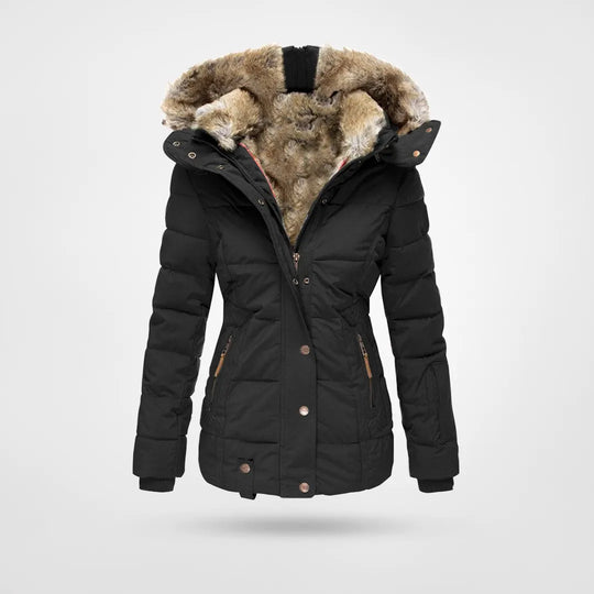 Damen Winterjacke – Gefüttert – Warme Parka mit Fellkapuze