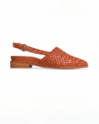 Damen Slingback-Ballerinas – Geflochtene Optik mit spitzer Kappe