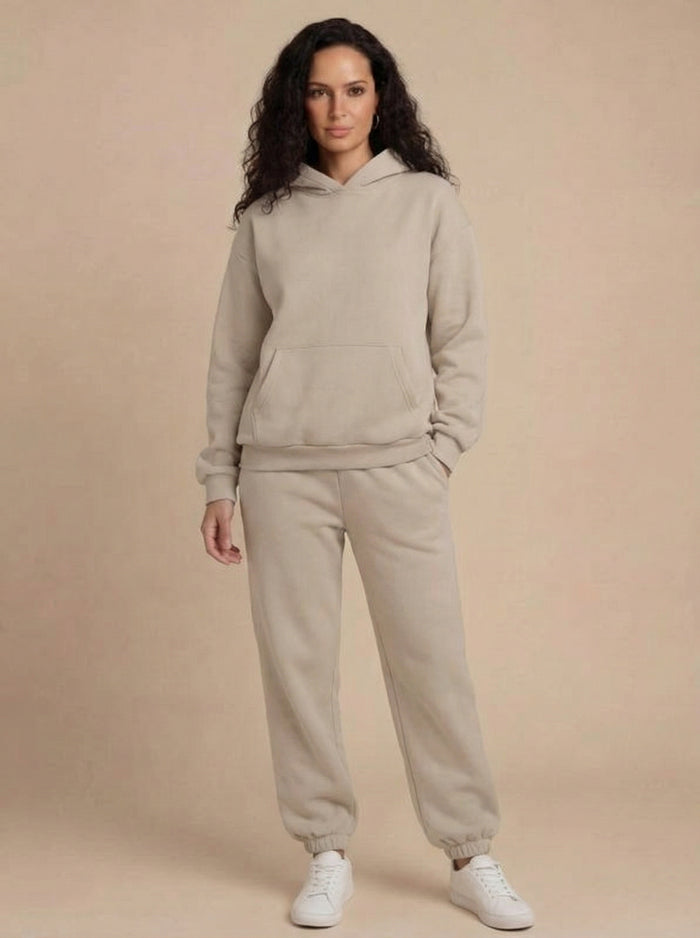 Damen Jogging-Set mit Kapuzenpullover & Jogginghose - Warm & Weich