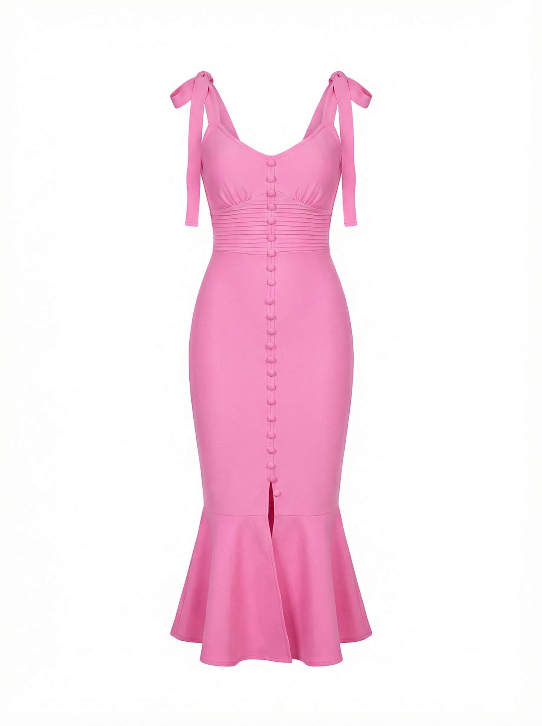 Amara Fishtail-Bandagekleid – Candy Pink