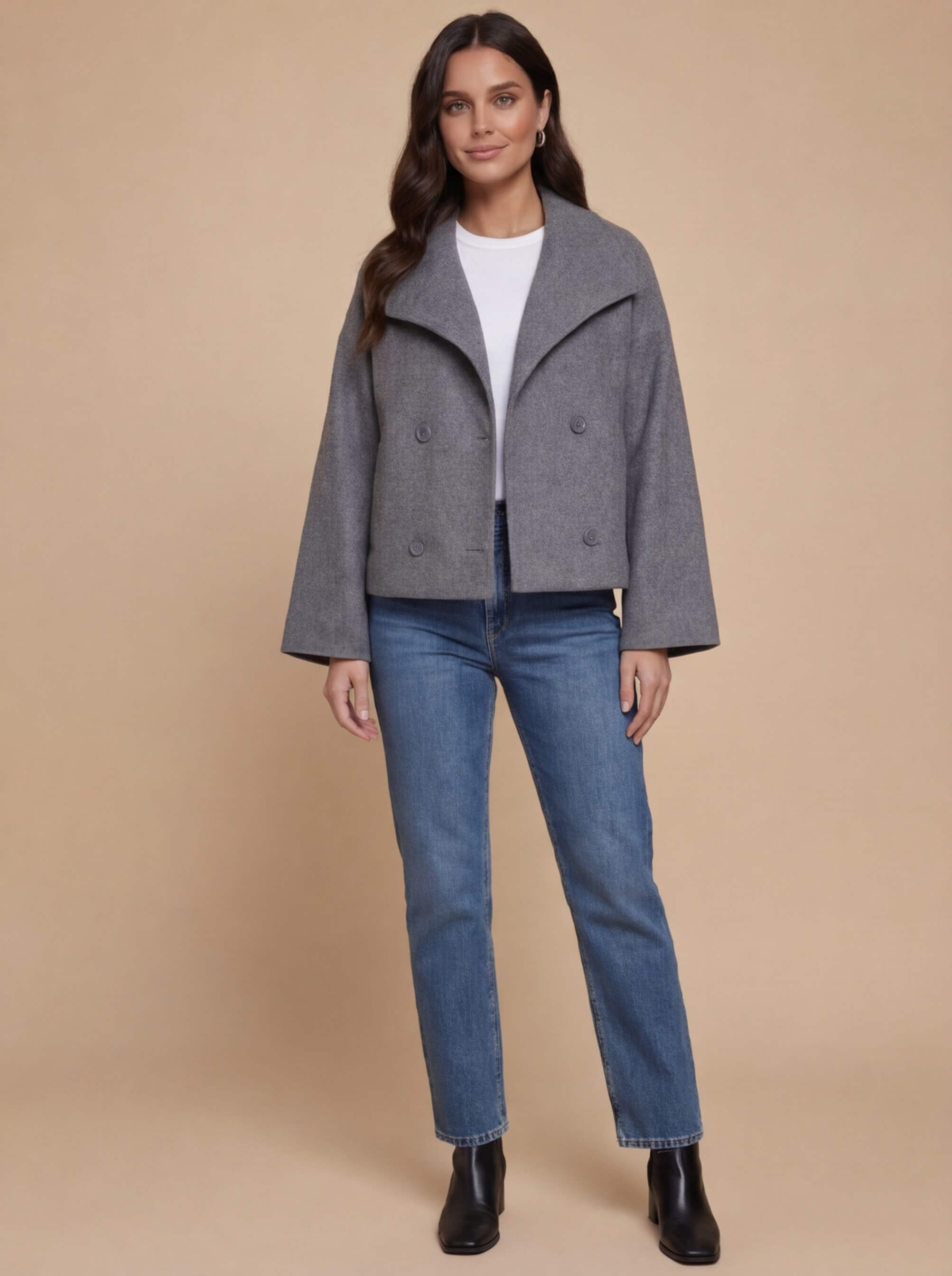 Damen Kurze Jacke – Elegant, Warm & Zeitlos