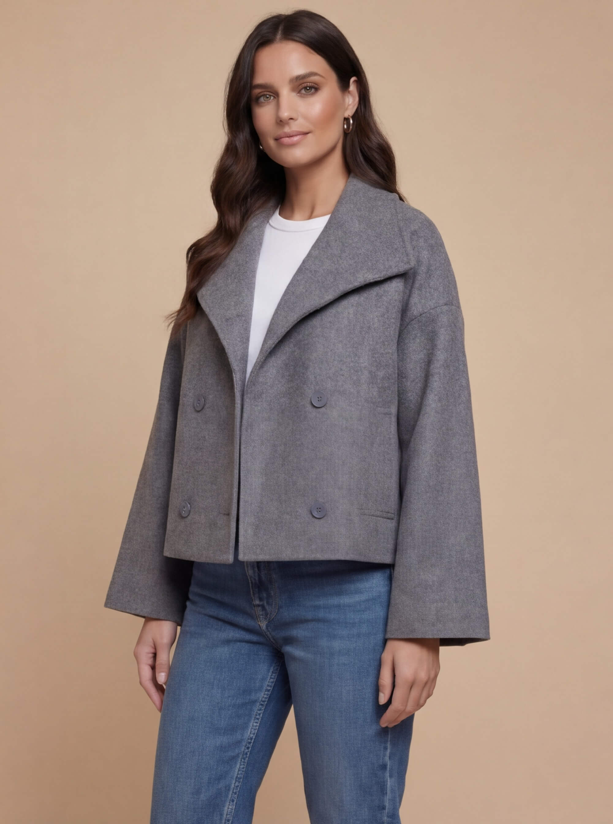 Damen Kurze Jacke – Elegant, Warm & Zeitlos