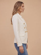 Damen Blazer – Eleganter Doppelreihiger Premium Blazer mit Goldknöpfen