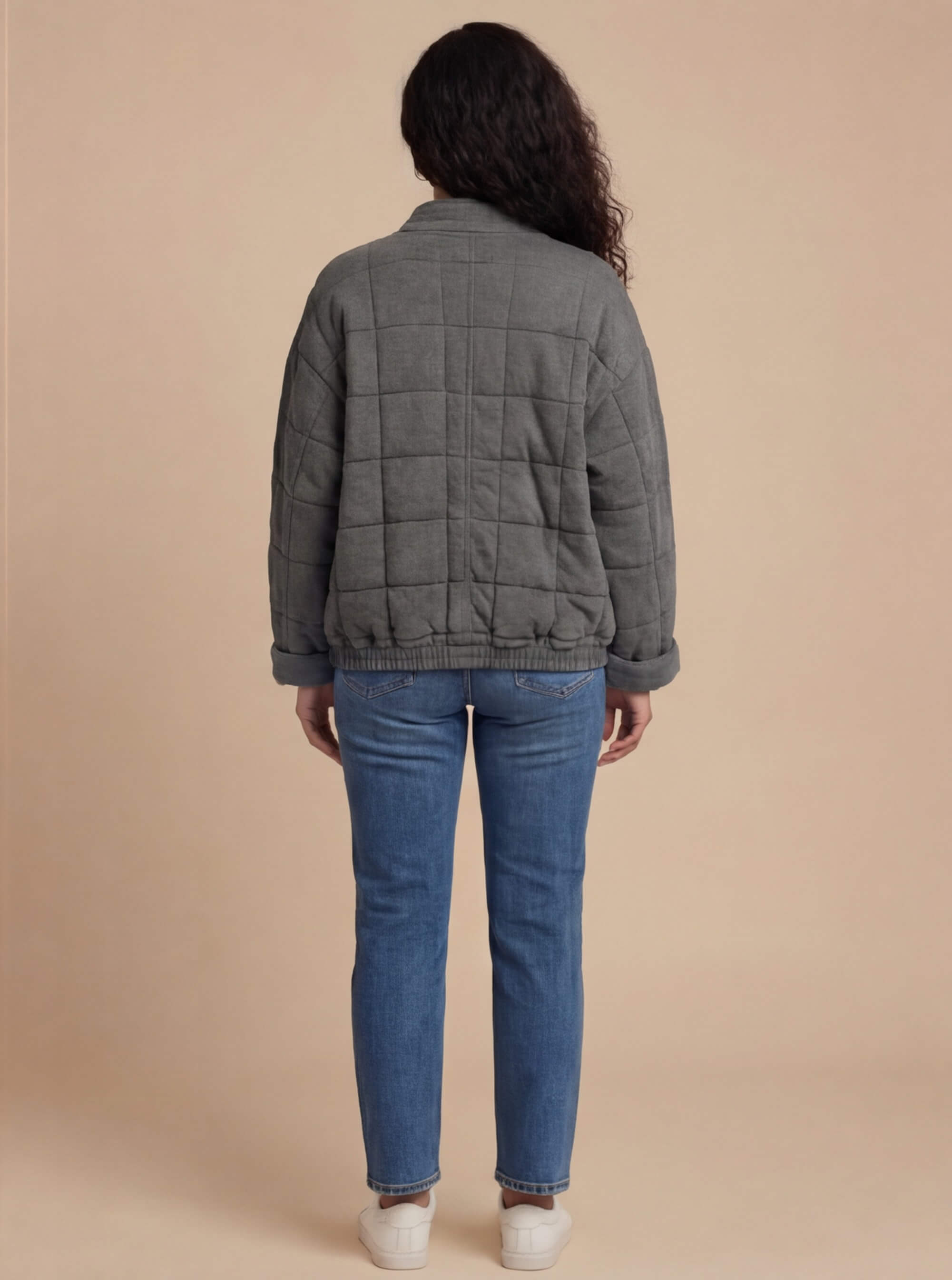 Damen Fleece-Steppjacke – Leichte Kuscheljacke für Übergang & Outdoor