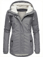 Damen Gefütterte Winterjacke mit Kapuze - Wasserdicht & Warm