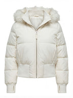 Damen Gestepptes Winterjacke - Abnehmbare Kapuze & Elastische Bündchen