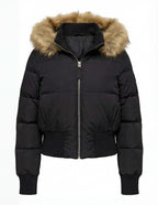 Damen Gestepptes Winterjacke - Abnehmbare Kapuze & Elastische Bündchen
