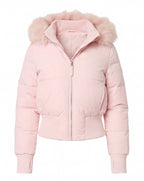 Damen Gestepptes Winterjacke - Abnehmbare Kapuze & Elastische Bündchen