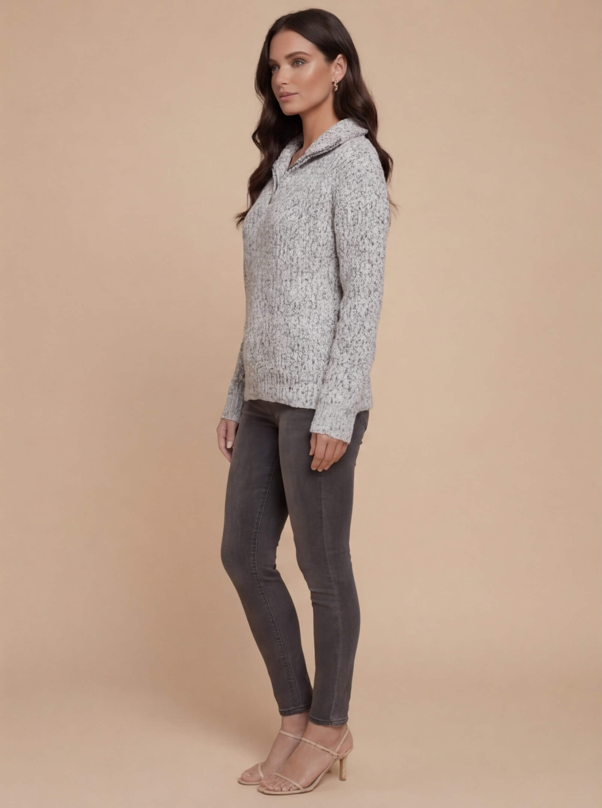 Damen Half-Zip Strickpullover – Bequem, Vielseitig & Zeitlos