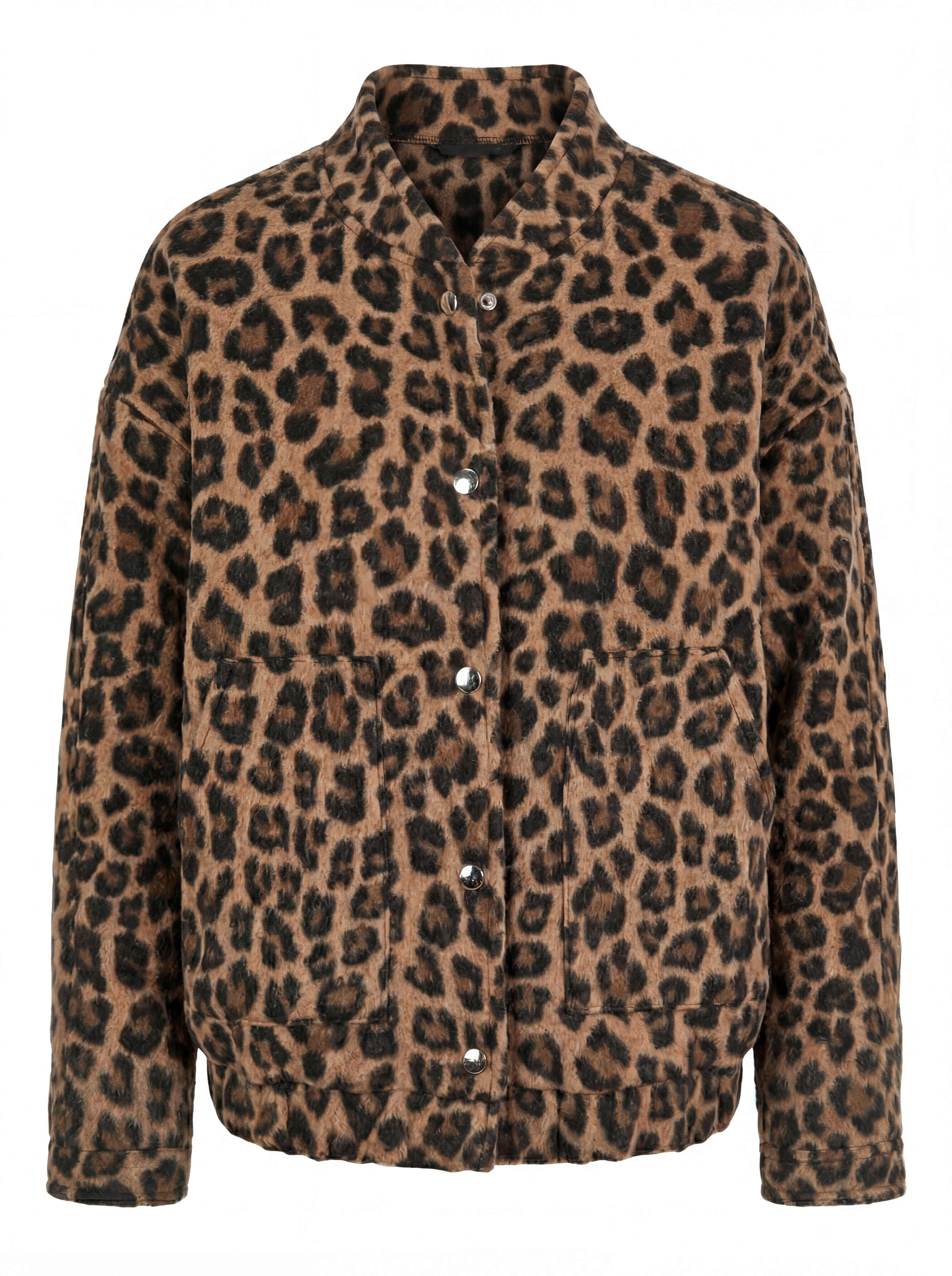 Damen Jacke – Trendige Oversize Jacke mit Leopardenprint